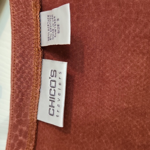 Chico's size 3 brown snakeskin print wrap shirt - Picture 2 of 2